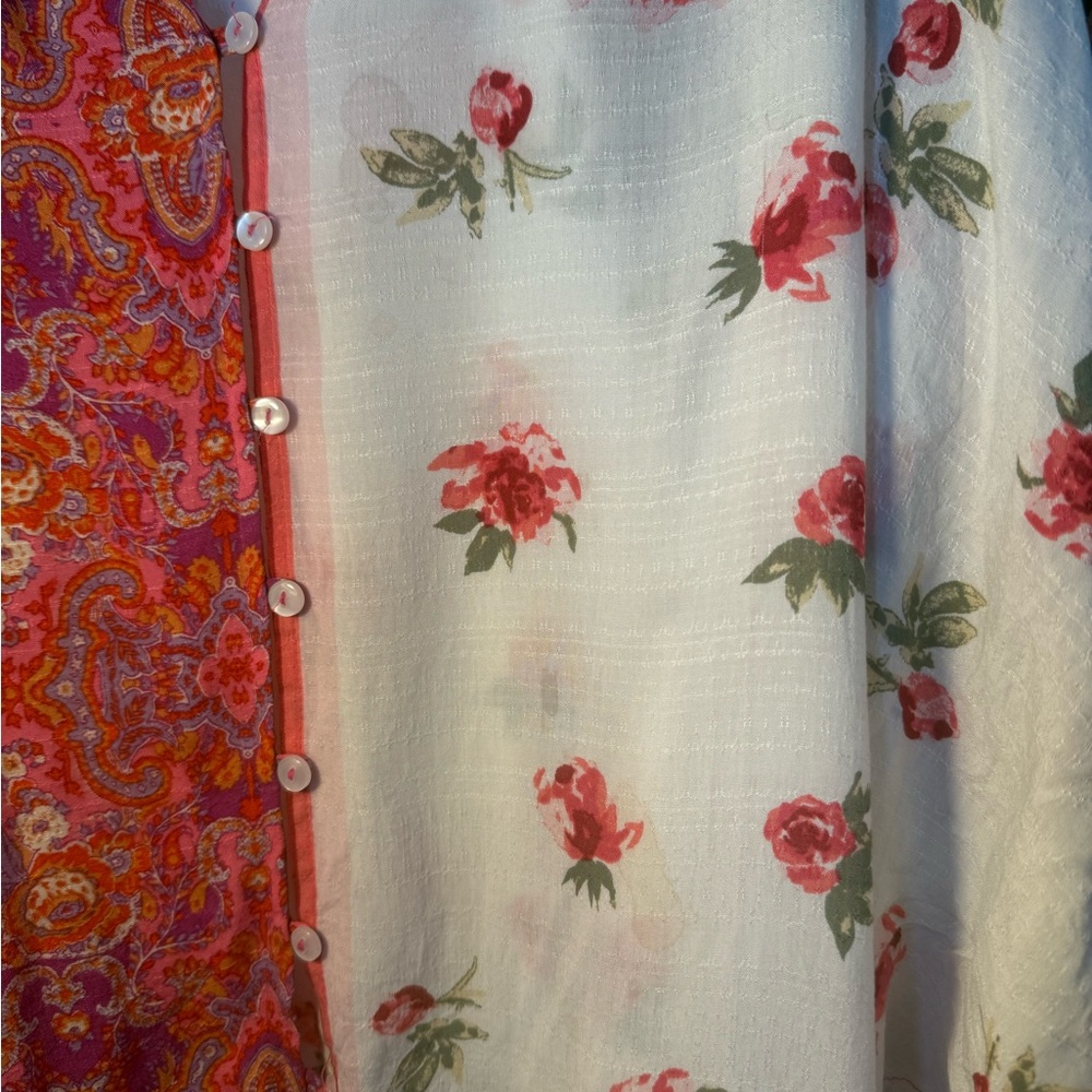 Free People Multicolor Floral Patchwork Paisley Blouse - Picture 5 of 5